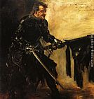 Florian Canvas Paintings - Rudolph Rittner as Florian Geyer, First Version
